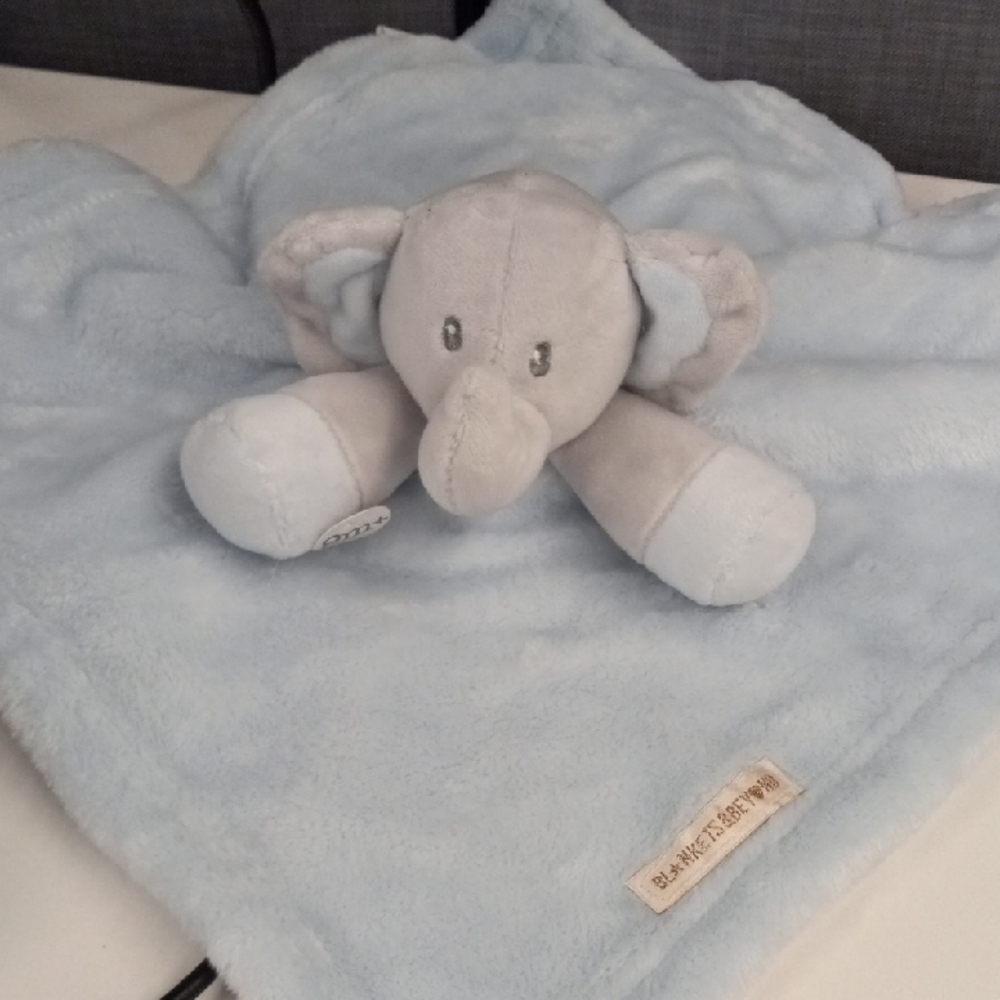 Blue Elephant Plush Blanket By Blsnkets & Beyond